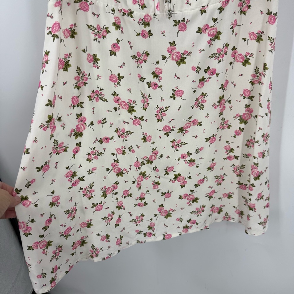Spiritual Gangster NWT Pink and green floral rose Garden print mini dress XL - Picture 5 of 12